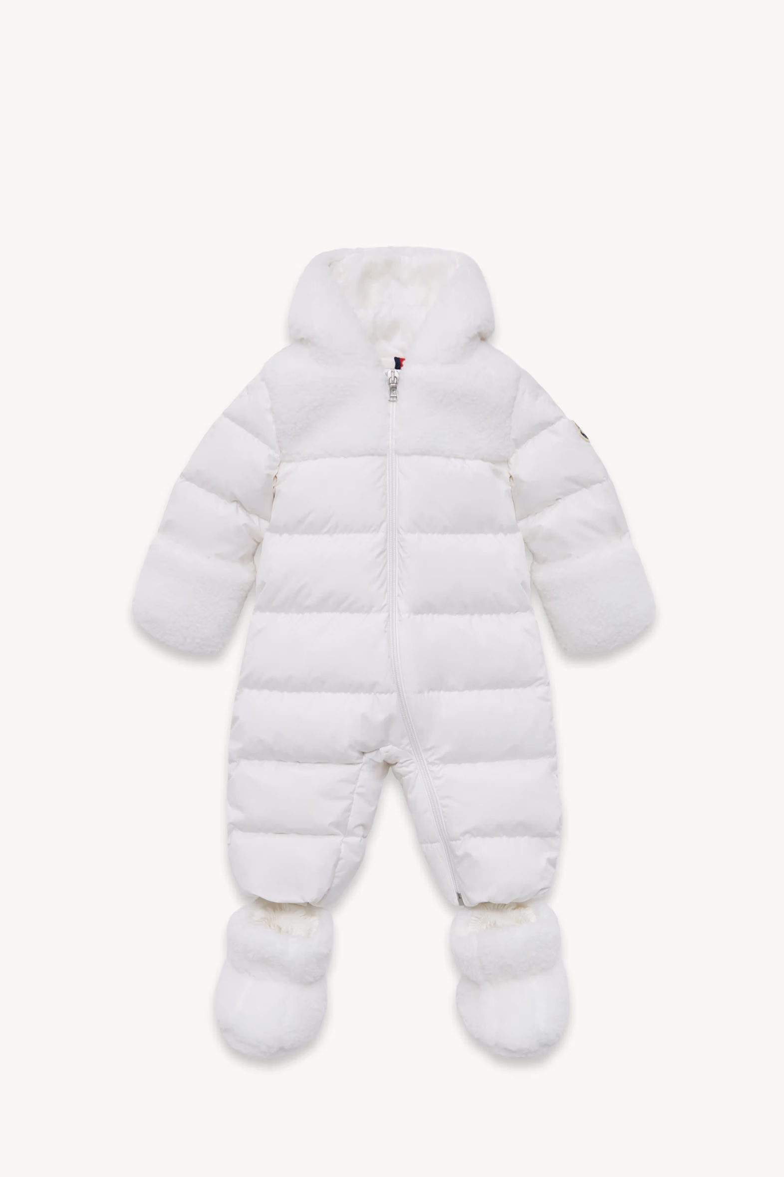 Osof Down Snowsuit Gender Neutral White Moncler 0